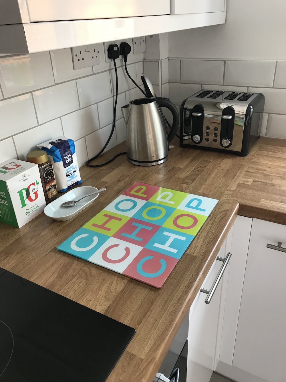 Starter pack of tea and coffee in the kitchen